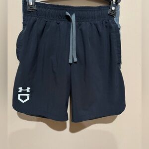 Under Armour Black and Gray Baseball Sports Shorts
